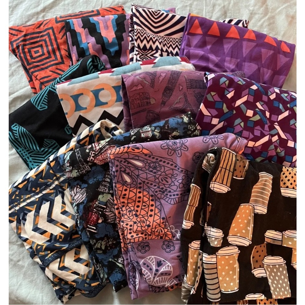 LuLaRoe Soft Printed Legging Bundle - 12 Pairs - OS
